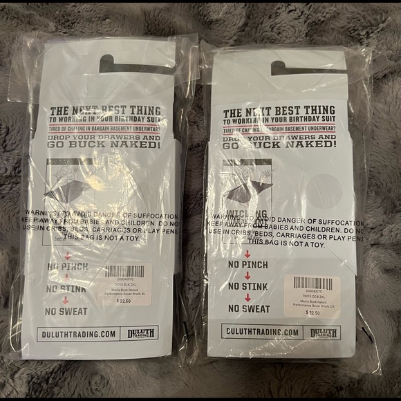 SOLD NWT Duluth Trading Men’s Buck Naked Performance Boxer Briefs 2XL - 2 pairs - Picture 2 of 5